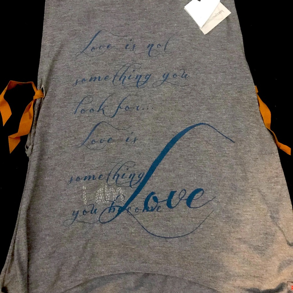 Peace Love World Sleeveless Tee. BRAND NEW
